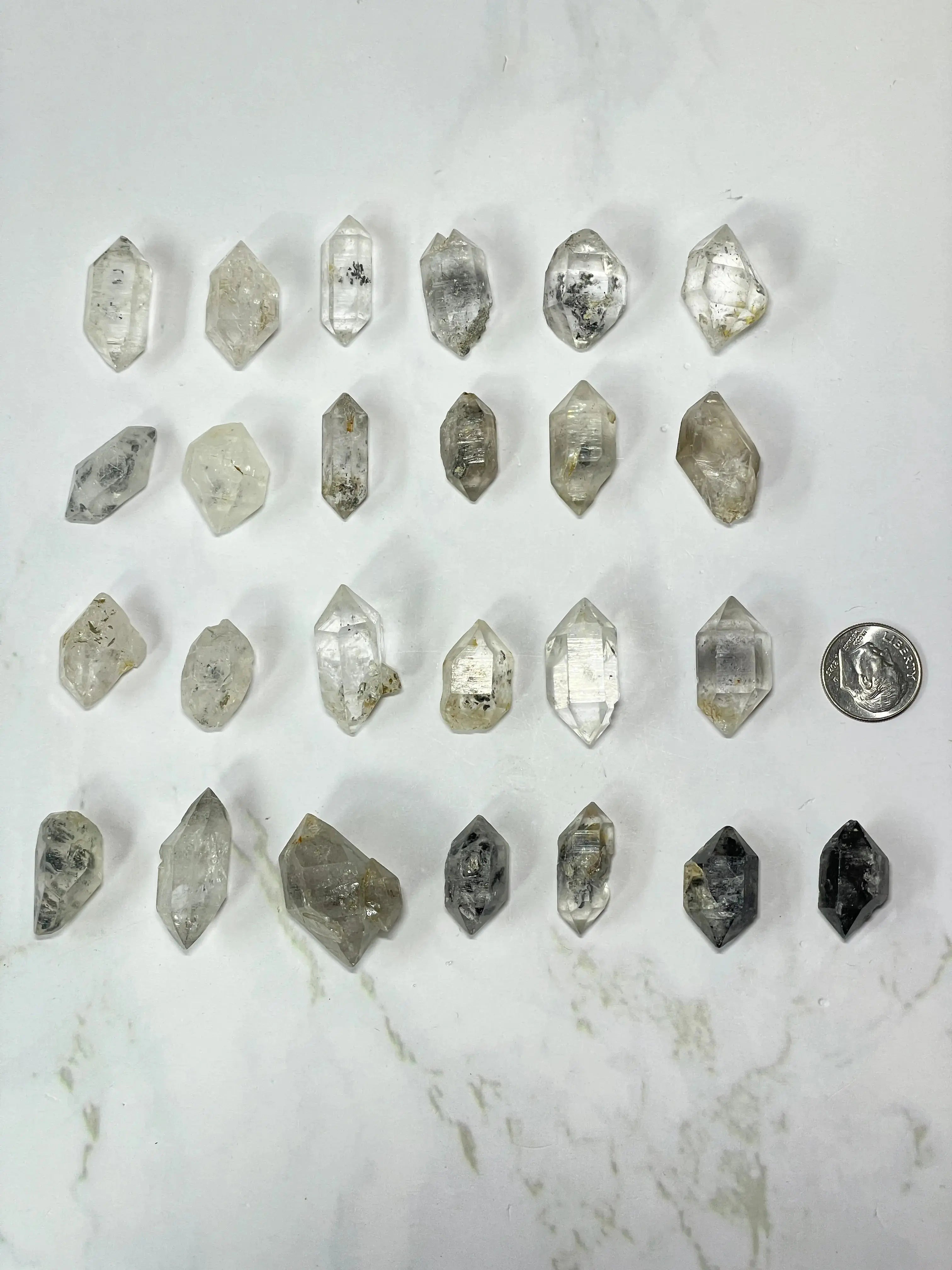 Double-Terminated DT Crystal - High Vibration Black Phantom Quartz